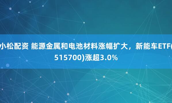 小松配资 能源金属和电池材料涨幅扩大，新能车ETF(515700)涨超3.0%